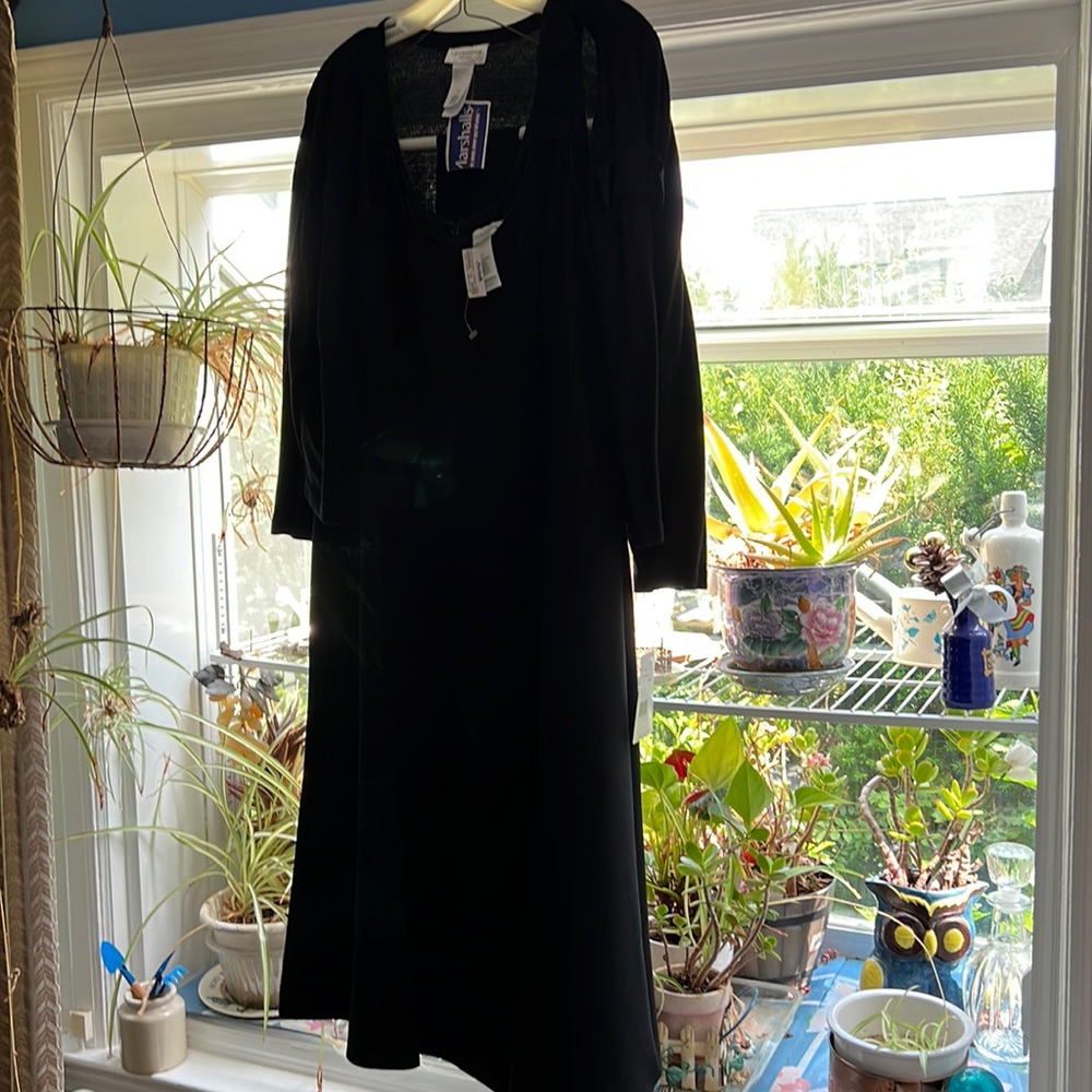 Black Liz Claiborne dress jacket and belt